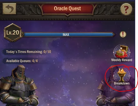 Oracle Quest page