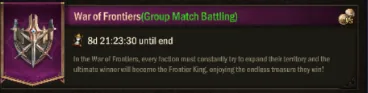 War of Frontiers event banner