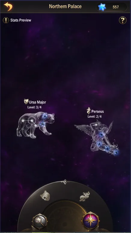 Northern Palace with Ursa Major and Perseus