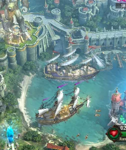 Trade Ship arriving at the harbor
