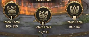 Totem Forces at 103, 112 and 107 of 150