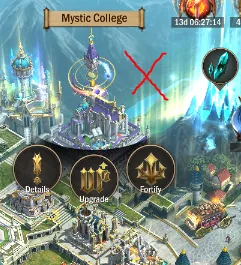 Mystic College building crossed out