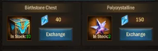Birthstone Chest 40 and Polycrystalline 150