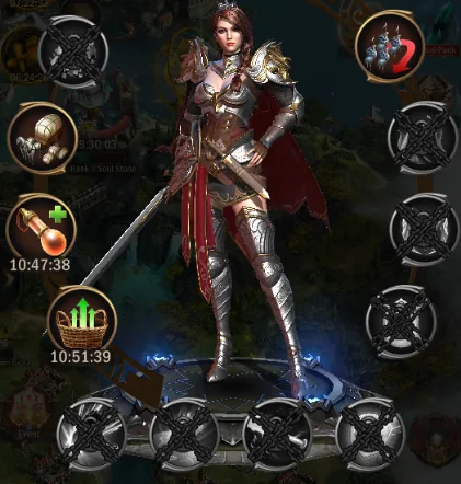 Lord skill bar on a development model