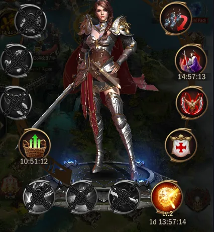 Lord skill bar on a war model with Harvest