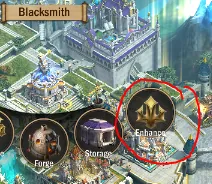 Blacksmith with Enhance circled